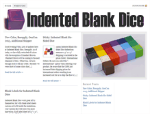 Tablet Screenshot of indentedblankdice.com